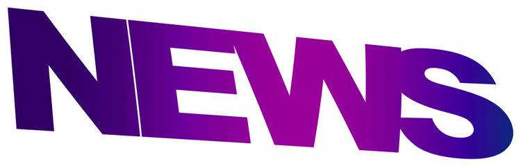 News concept, creative text design, isolated on white background