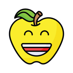 Enthusiastic emoji icon, happy face vector design