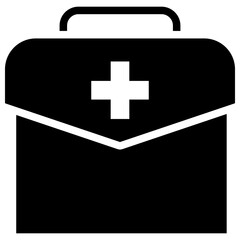 Obraz premium medical kit solid icon