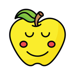 Calm face emoji icon, proud, cool expressions vector design