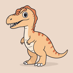 Cute Velociraptor for kids vector illustration