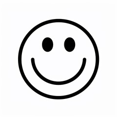 Fototapeta premium Simple Line Drawing of Smiley Face Icon