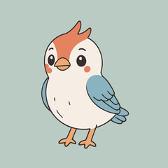 Vector illustration of a cute Bird for kids books