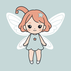 Vector illustration of a lovable Fairy for children's picture books