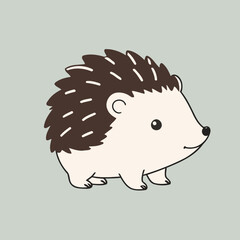 Cute Hedgehog for young readers' picture book vector illustration