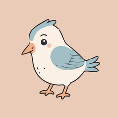 Vector illustration of a playful Bird for preschoolers' storytime