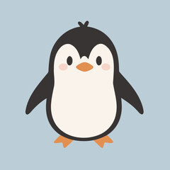 Cute vector illustration of a Penguin for kids' reading time
