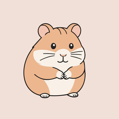Vector illustration of an enchanting Hamster for kids' storytelling