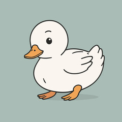 Cute vector illustration of a Duck for kids' reading time