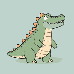 Cute Crocodile for children's books vector illustration