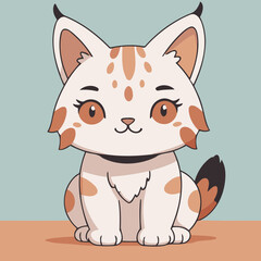Cute Lynx vector illustration for children