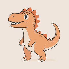 Cute Tyrannosaurus for kids' storybook vector illustration