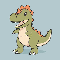 Vector illustration of a cute Tyrannosaurus for toddlers books