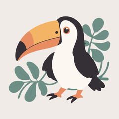 Obraz premium Cute Toucan vector illustration for preschoolers' learning moments