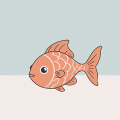 Cute Fish for toddlers' playful adventures vector illustration