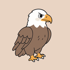 Cute Eagle vector illustration for children