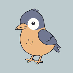 Vector illustration of a cute Bird for toddlers