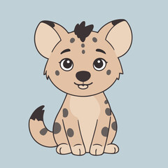 Obraz premium Cute Hyena for children vector illustration