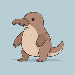 Cute Platypus vector illustration for kids story book