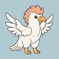 Vector illustration of a lovable Griffin for children's picture books