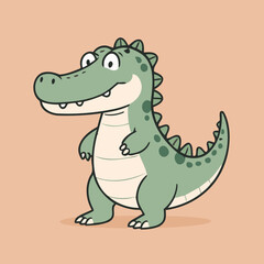 Cute Alligator for children's books vector illustration