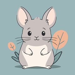Cute Chinchilla for children story book vector illustration
