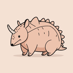 Vector illustration of a cute Armadillo for children