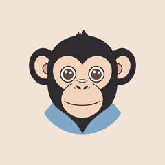 Cute Chimpanzee for kids' storybook vector illustration