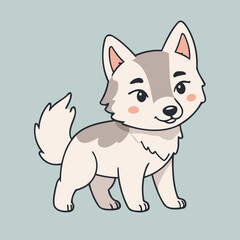 Vector illustration of a lovable Wolf for children's picture books