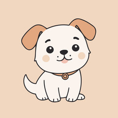 Cute Dog vector illustration of a for toddlers books