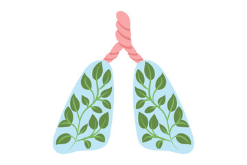A pixel art illustration of lungs made of green leaves, resembling a Christmas ornament. The intricate pattern is reminiscent of a plantfilled holiday decoration