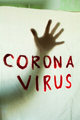 Corona Virus inscription.