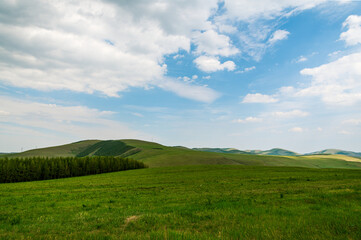 Chifeng City Keshiketeng Banner Beijiang Scenic Avenue passes through Wuxian Grassland