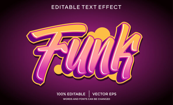funk 3D text effect template