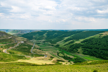 Chifeng City Keshiketeng Banner Beijiang Scenic Avenue passes through Wuxian Grassland