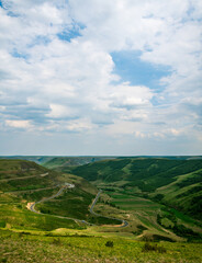 Obraz premium Chifeng City Keshiketeng Banner Beijiang Scenic Avenue passes through Wuxian Grassland