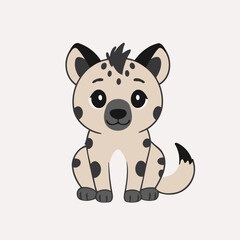 Vector illustration of a friendly Hyena for little ones' joyful exploration