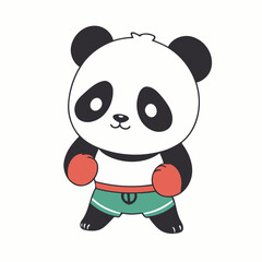 Cute Panda vector illustration for children