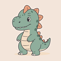 Cute Dino vector illustration for little ones' bedtime routines