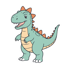 Vector illustration of a cute Dino for toddlers