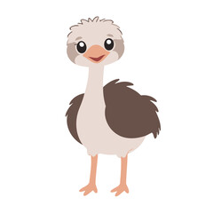 Cute Ostrich for toddlers' playful adventures vector illustration