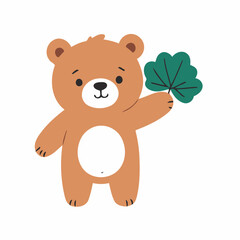 Vector illustration of a playful Bear for preschoolers' storytime