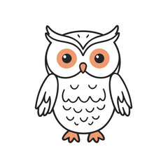 Vector illustration of a cute Owl for children book
