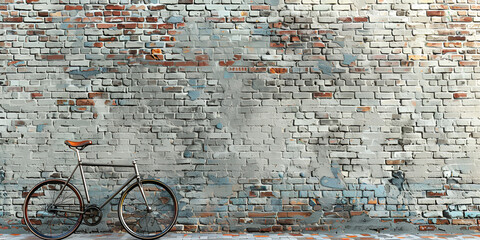 bicycles stand with old wall - Powered by Adobe