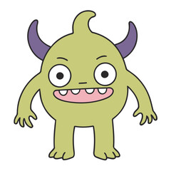 Cute Monster for young readers' picture book vector illustration