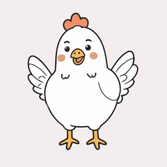 Cute Chicken vector illustration for little ones' bedtime routines