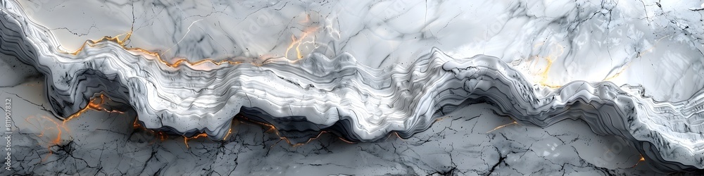 Aufkleber Mesmerizing Marble Texture with Dynamic Waves and Elegant Gold Accents,Showcasing a Captivating Blend of Natural and Abstract Elements