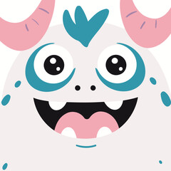 Cute vector illustration of a Monster for youngsters' imaginative stories