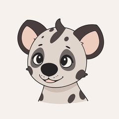 Fototapeta premium Cute Hyena vector illustration for preschoolers' learning moments