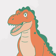 Cute Tyrannosaurus for kids' storybook vector illustration